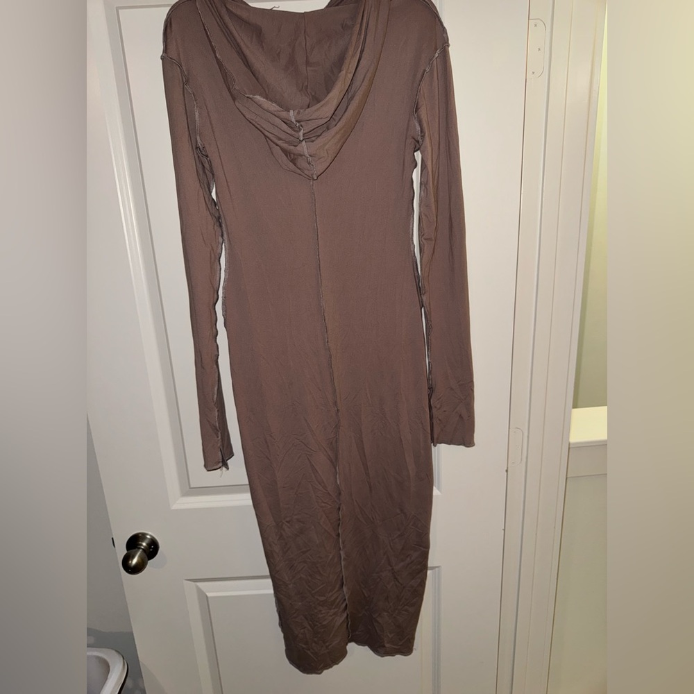 Elegant Brown Long Sleeve Dress